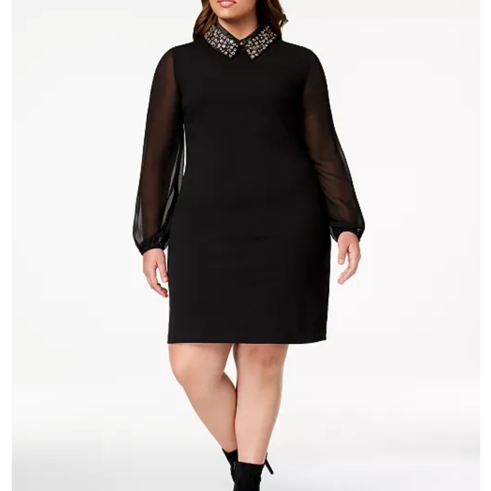 Betsey Johnson dress blackw/embellished collar 22W